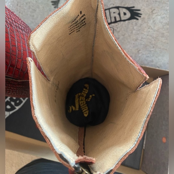 Freebird Jasper Red Croco Boots size 8 - Picture 5 of 7